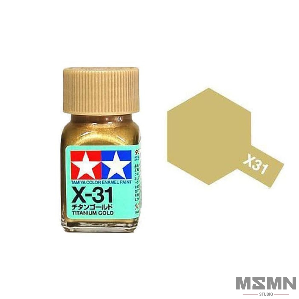 Tamiya Enamel X31 Titanium Gold Masamune Gunpla Studio